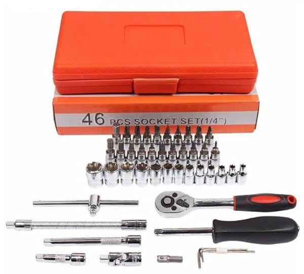 Ultimate 46-in-1 Precision Tool Kit: Comprehensive Set for Automobile Repair with Quick Ratchet Spanner Handle - Image 2